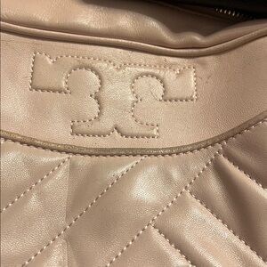 Tory Burch Blush Quilted Leather Handbag